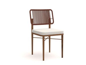 Алюминиевый садовый стул с порошковым покрытием со встроенной подушкой