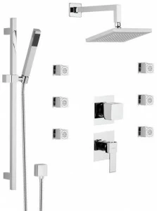 Rubinetterie Mariani Душевой набор с лейкой, встроенной форсункой и скользящей штангой Polar 17c-pa