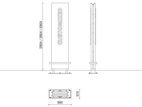 Metalco Двусторонний тотем sun-id-1400774 - Вид №2