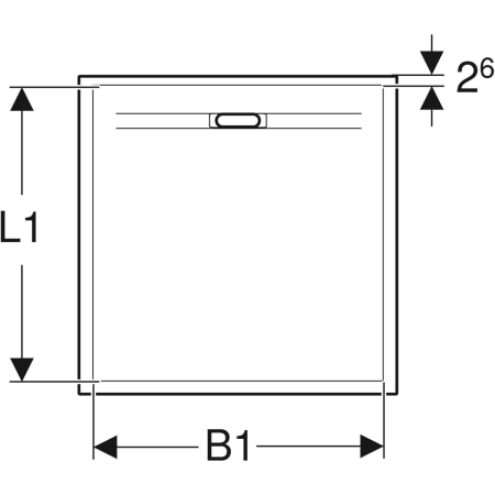 550.292.00.2 Квадратный душевой поддон Geberit Sestra Geberit  - Вид №2