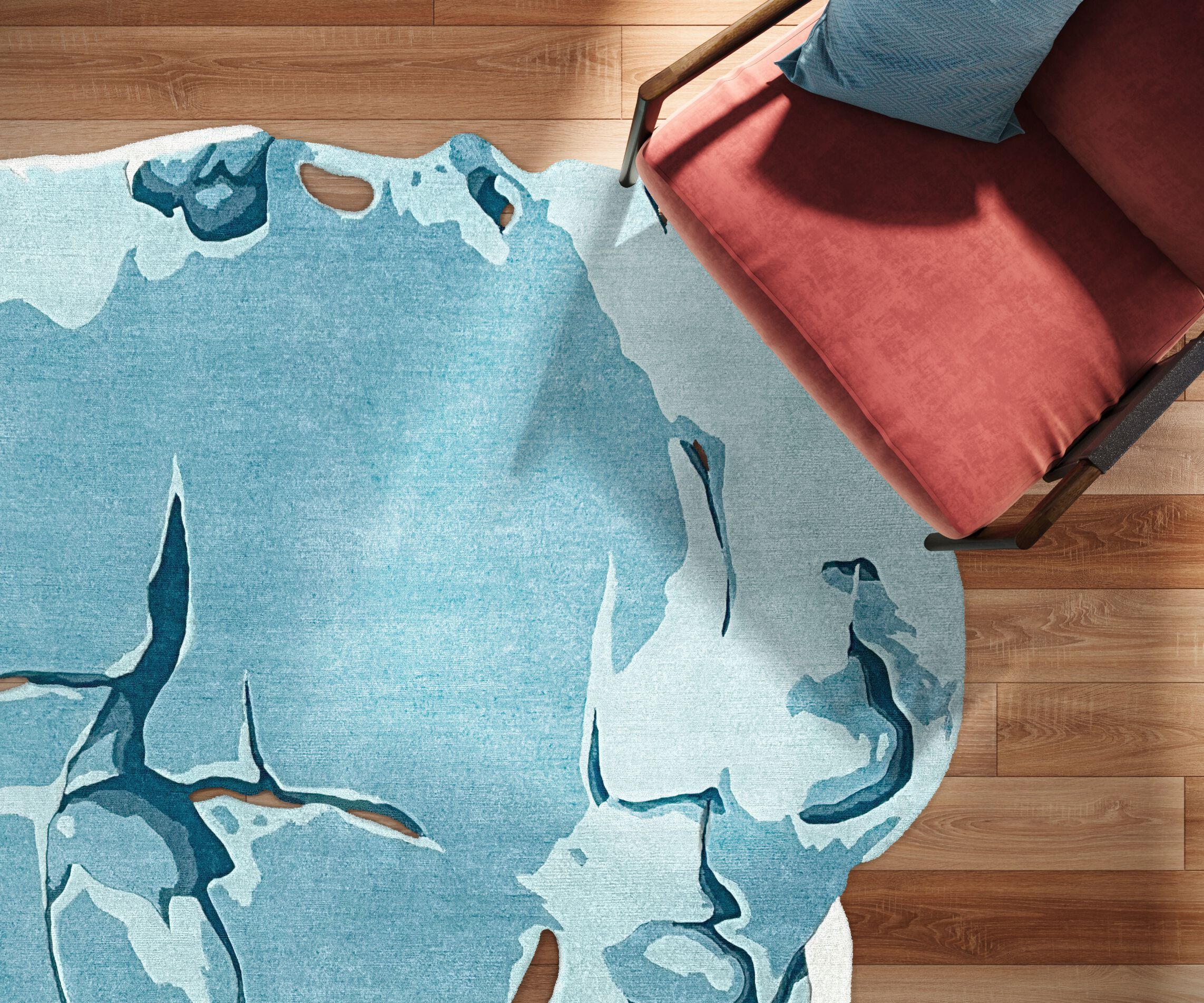 Изогнутый ковер ручной работы Tapis Rouge стрейч ARCH-00024718 - Вид №3