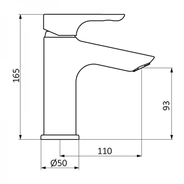 910900 BASIC Умывальник смеситель Хром GRB MIXERS TENDER - Вид №1