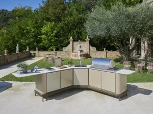 Samuele Mazza Outdoor Газовая летняя кухня с барбекю