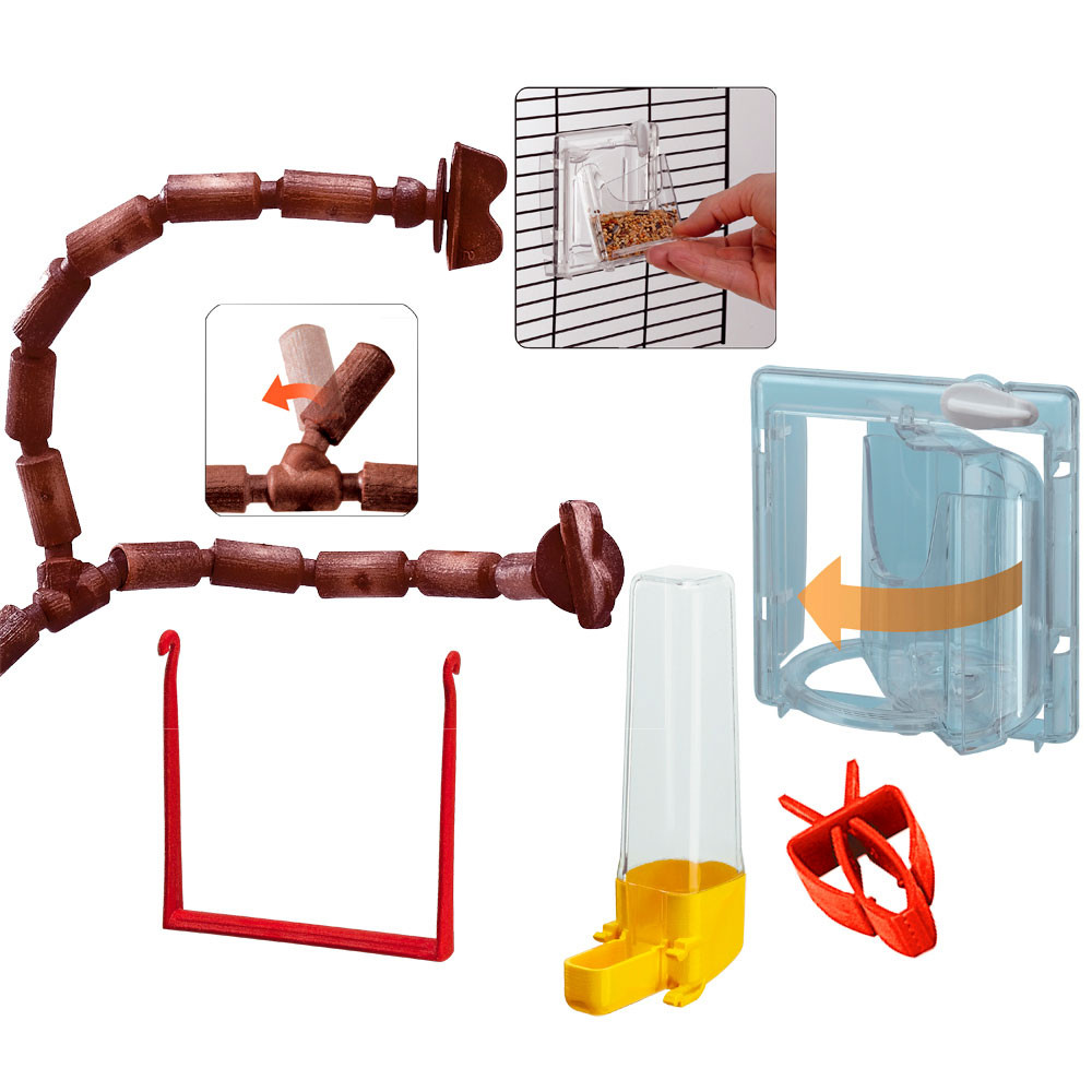 ПР0025836 Клетка для птиц GIULIETTA 6 NERA деревянная 81х41х64см FERPLAST  - Вид №2