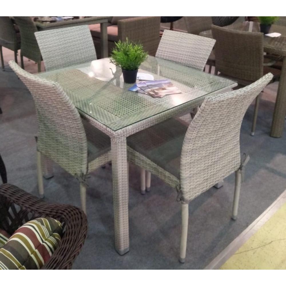 T257C/Y380C-W85-90x90 4Pcs Latte Комплект плетеной мебели T257C/Y380C-W85-90x90 Latte 4PCS Afina 