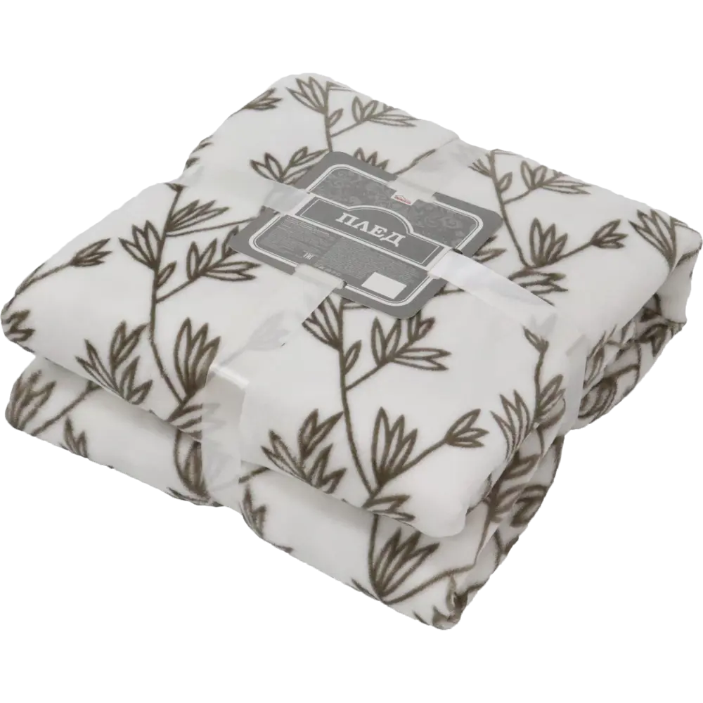 Плед «Fern» 180x200 см фланель цвет бежевый Santreyd STLM-2114108