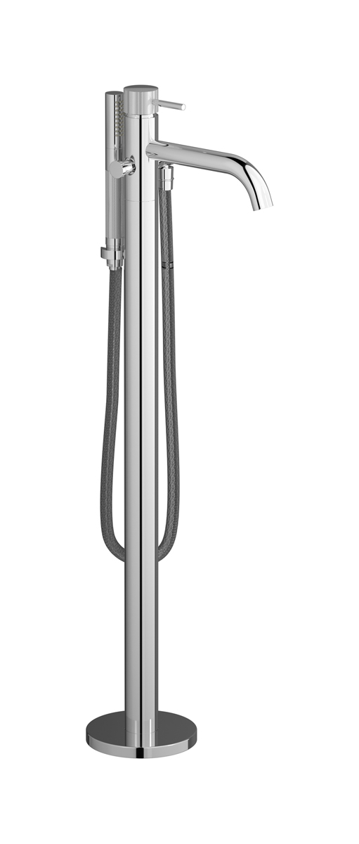 Напольный смесиель для ванны с встроенным душем. WE ARE IB id399cc Chrome Industria