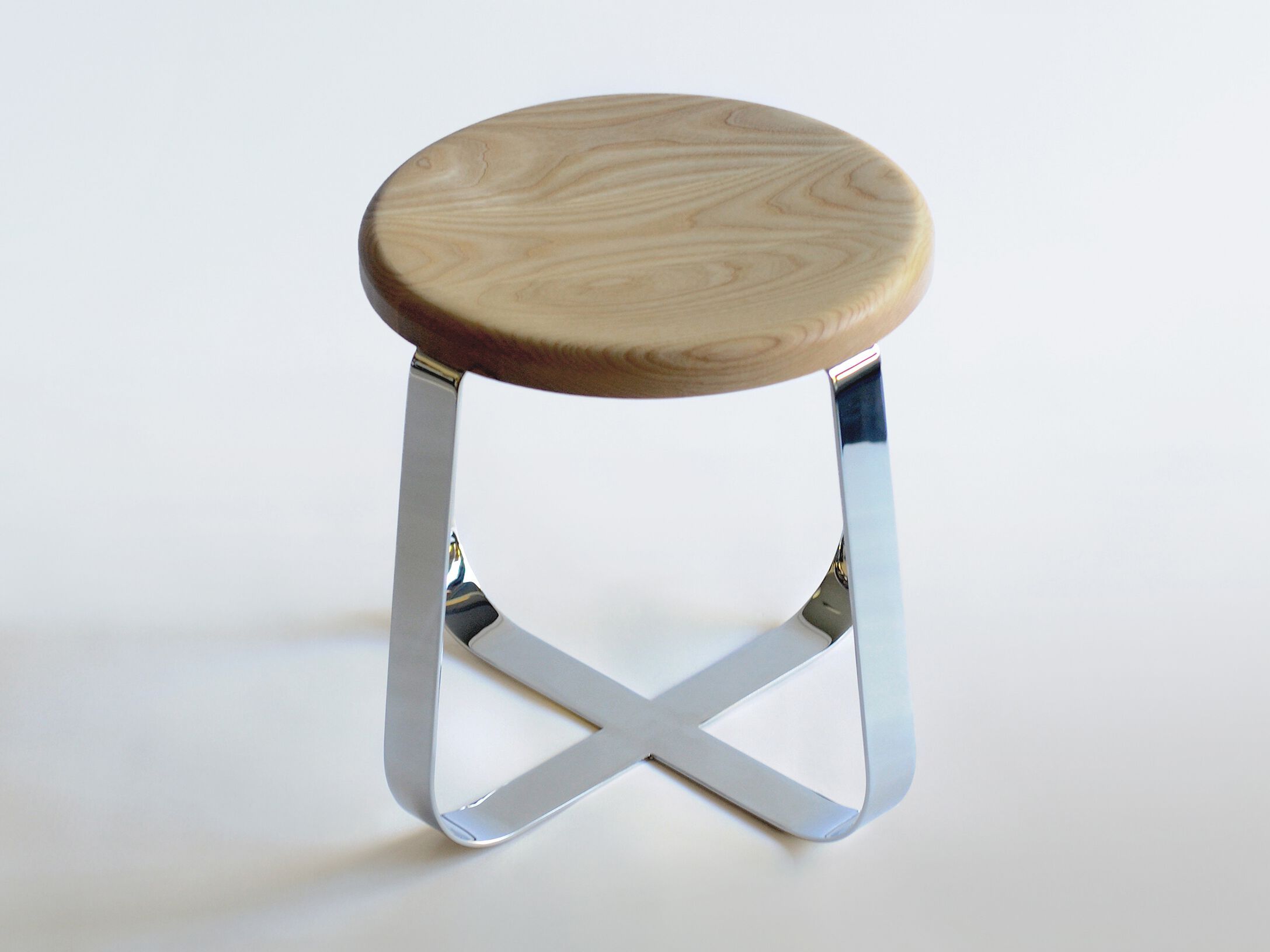 Низкий металлический и деревянный табурет Phase Design первые ARCH-00019067
