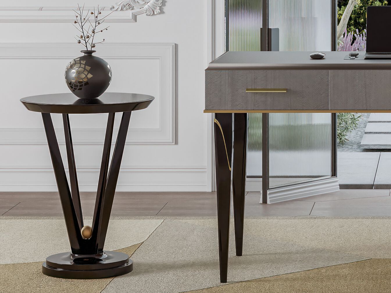 Круглый деревянный журнальный столик для гостиной GUERRA VANNI Studio Privè ARCH-00041065 - Вид №1