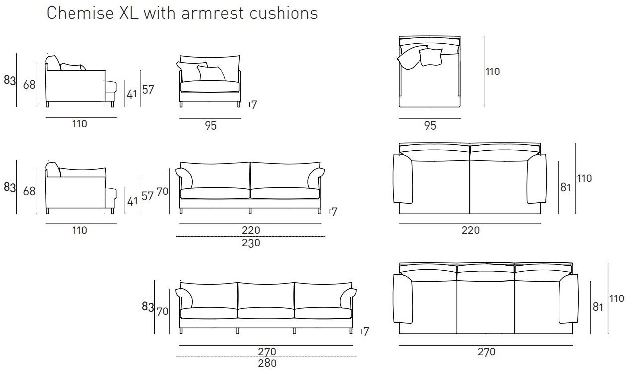 Living Divani 2-х местный диван Chemise sun-id-1429973 - Вид №3