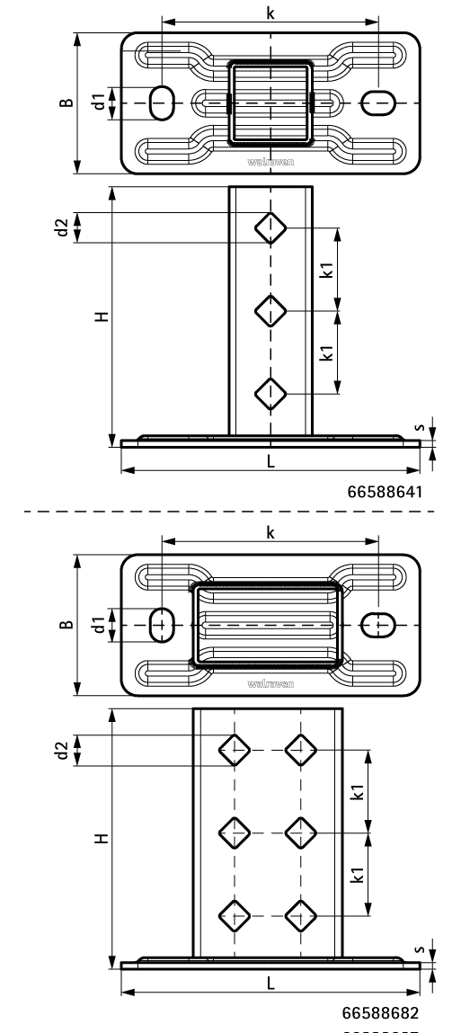 66588682 BIS Strut Держатель профиля усиленный (BUP1000) walraven  - Вид №1