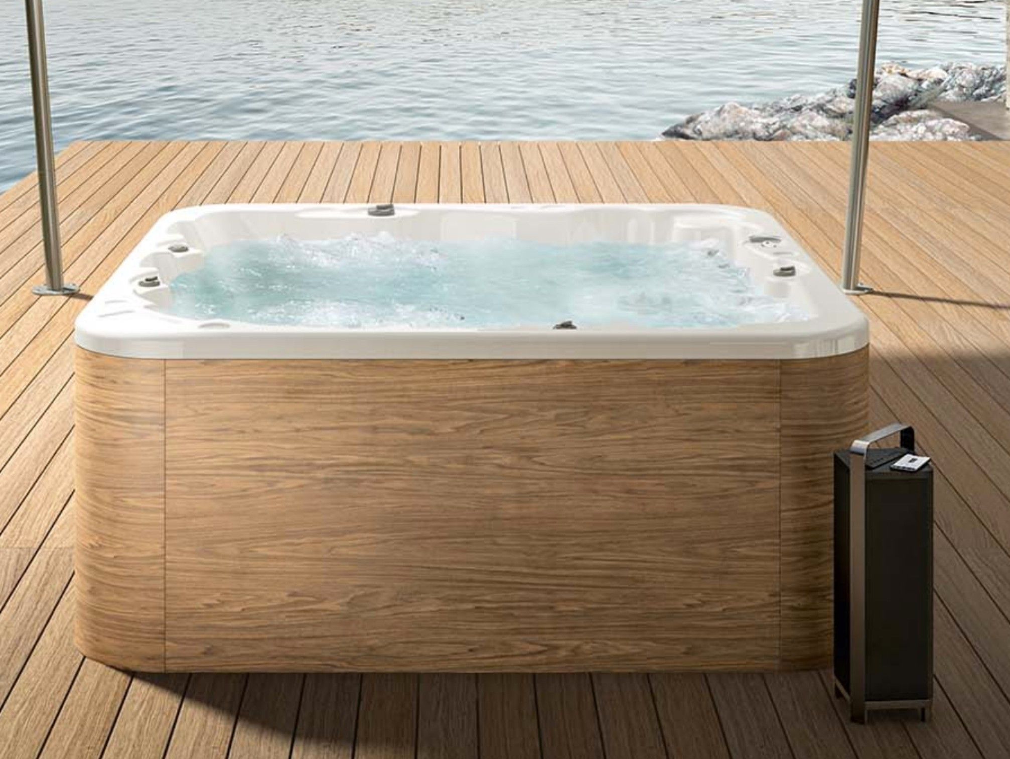 5-местный квадратный мини-бассейн с хромотерапией Albatros OASIS ARCH-00041253