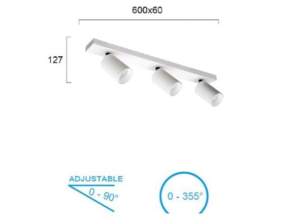 Поворотный многолучевой прожектор из нержавеющей стали Terzo Light Stage ARCH-00101312 - Вид №6