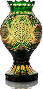 10633399 Гусевской Хрустальный Завод им. Мальцова Ваза декоративная "Каменный цветок" Хрусталь