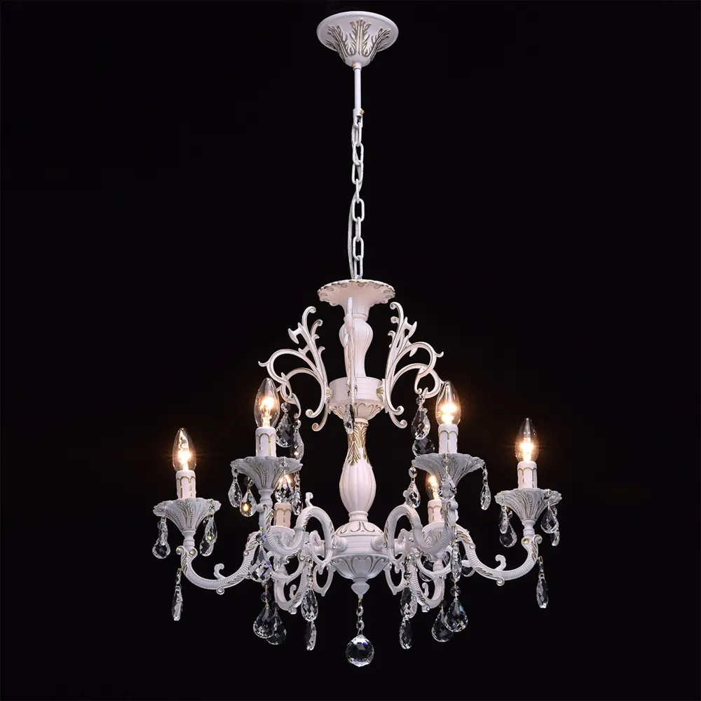 Люстра Свеча 6xE14x60 Вт, металл, цвет белый Maytoni STLM-2170380 - Вид №2