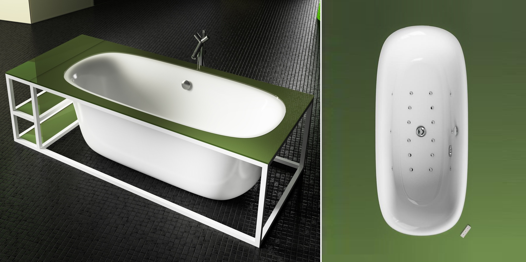 Напольная ванна Naked WhirlPool Glass1989 MFD00E - Вид №4