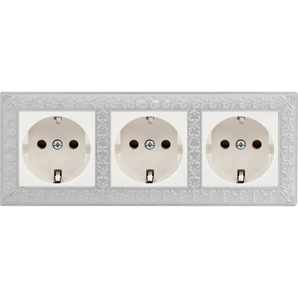 Рамка для розеток и выключателей Werkel Antik 3 поста, цвет жемчужный STLM-2043520 - Вид №2