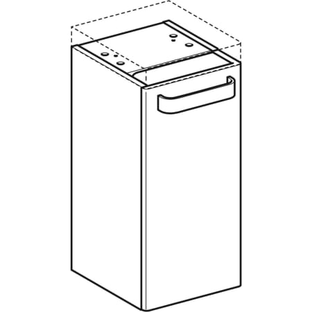 808527000 Geberit Renova Comfort Seitenschrank mit einer Tür Geberit  - Вид №1