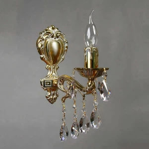 Бра настенное бронзовое Ambiente Leon 2128/1 WP Tear Drop AMBIENTE СВЕЧА 00-3927911 Бронза