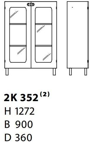 Karl Andersson Книжный шкаф / буфет из шпонированной древесины 2k 2k352  - Вид №2
