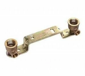 149761512 SANHA 4976 двойная водорозетка ВР, изогнутая планка, бронза 15x1/2 150 mm мм