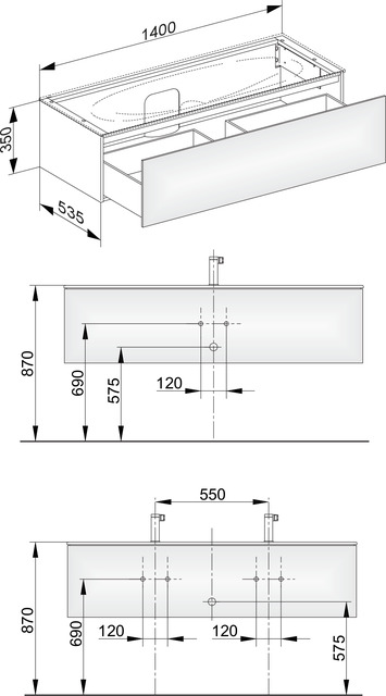 31361370000 Тумба под умывальник KEUCO Edition 11 - Вид №2