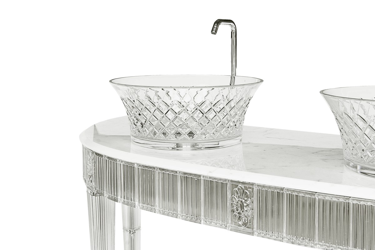 2545 CON 2 LAVABI 7066 Console da bagno stondata 2545 Bianchini&Capponi CRISTALLO Bianchini Capponi - Вид №7