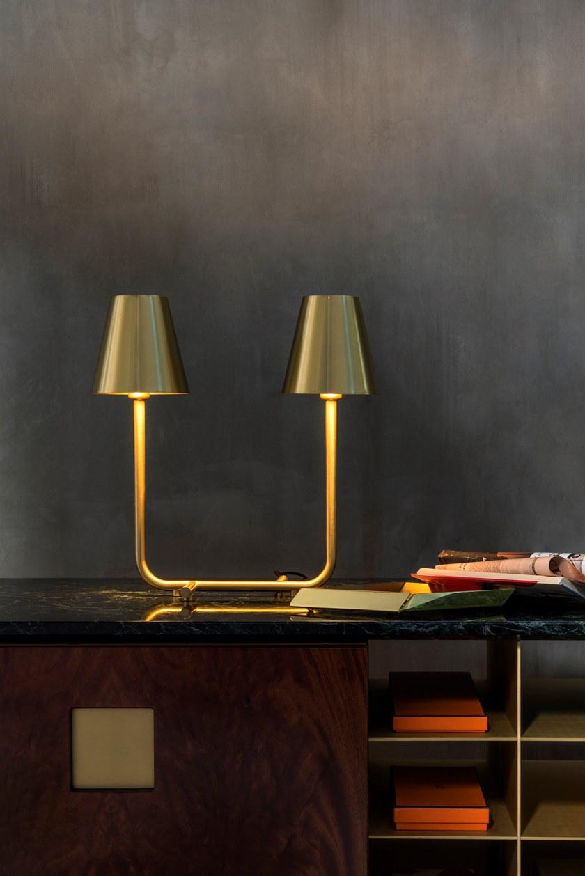 GHIDINI1961 Настольная лампа из атласной латуни  Ac403sb102  - Вид №1