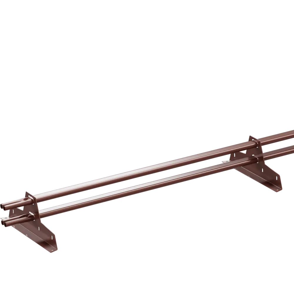 Снегозадержатель для металлической кровли трубчатый Стандарт 3 м RAL 8017 коричневый Santreyd STLM-2183717
