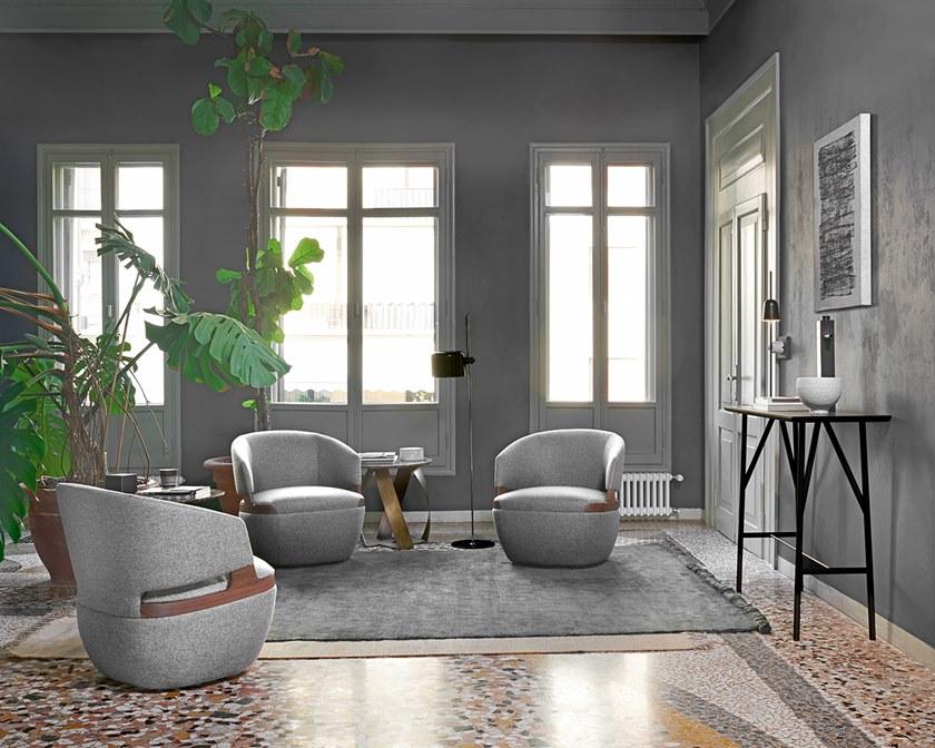 Potocco Вращающееся кресло из ткани Velis 942/plag - Вид №3