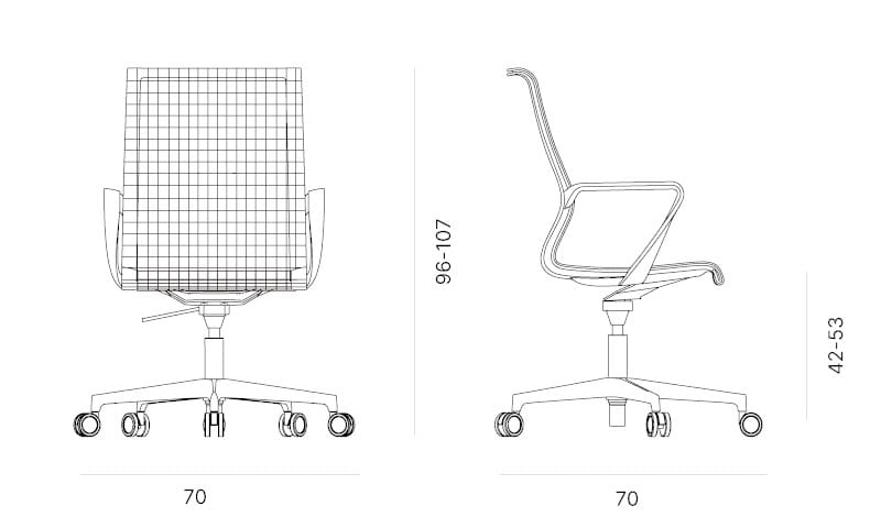 Регулируемое по высоте вращающееся офисное кресло Quadrifoglio Group дизайн-офис ARCH-00133312 - Вид №13