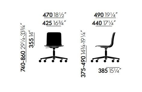 Вращающееся офисное кресло из полипропилена VITRA HAL ARCH-00017556 - Вид №1