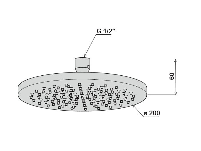 Потолочная душевая головка из нержавеющей стали Amphora Reel ARCH-00020697 - Вид №2