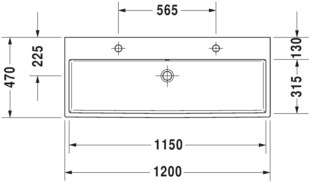 2350120026 Подвесная раковина настенная овальная Duravit Vero Air - Вид №1