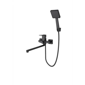 89398606 Смеситель для ванны Iddis BREBL00i10 однорычажный с лейкой и шлангом цвет черный