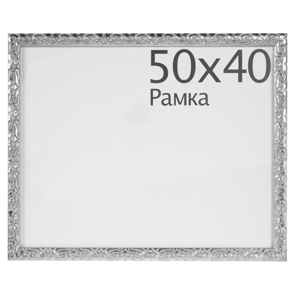 Рамка Paola 50x40 см пластик цвет серебро 18464621 STLM-2029171 Santreyd 