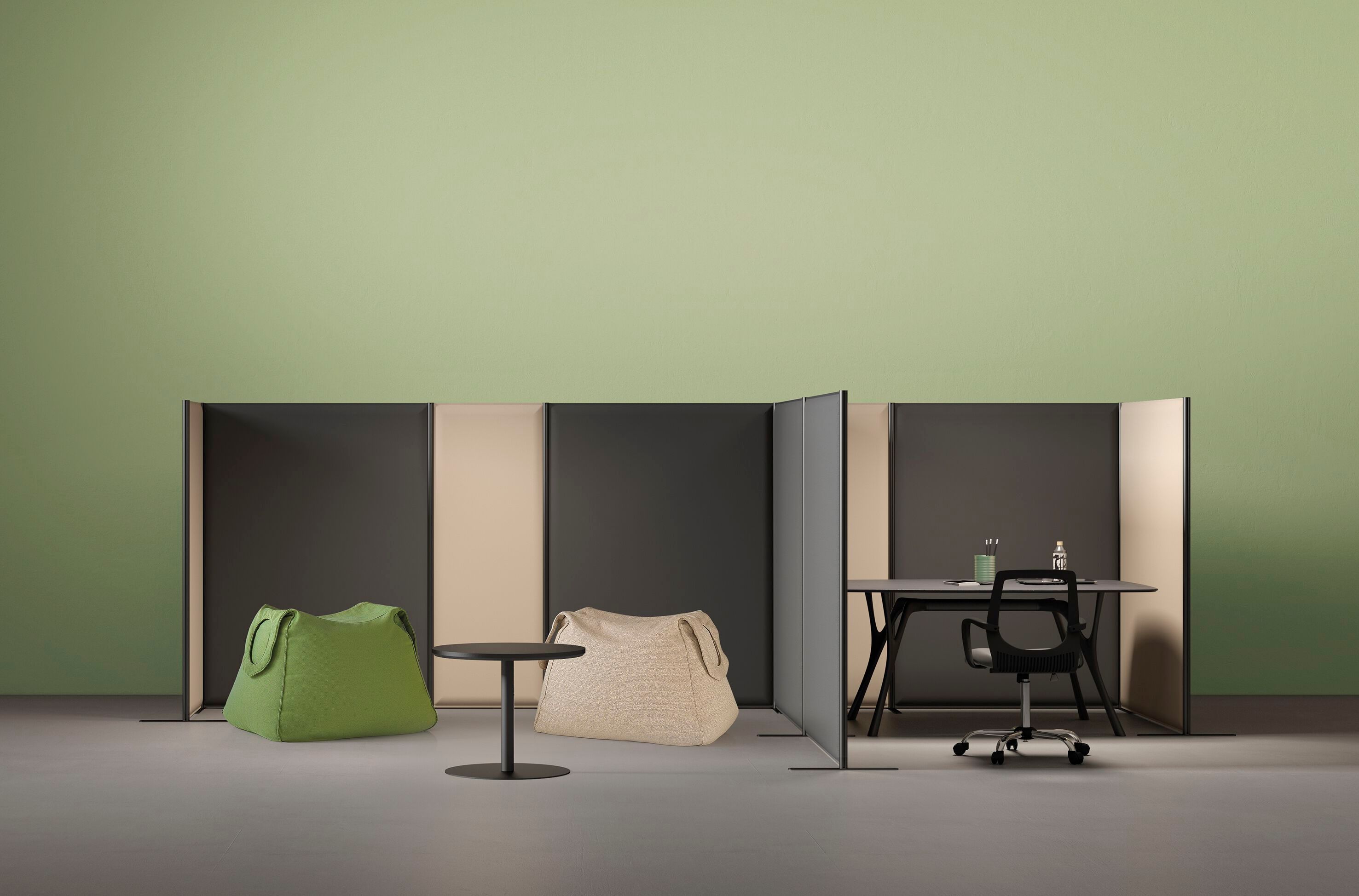 Звукопоглощающая отдельно стоящая офисная перегородка Caimi Brevetti CLIP ARCH-00029950 - Вид №6