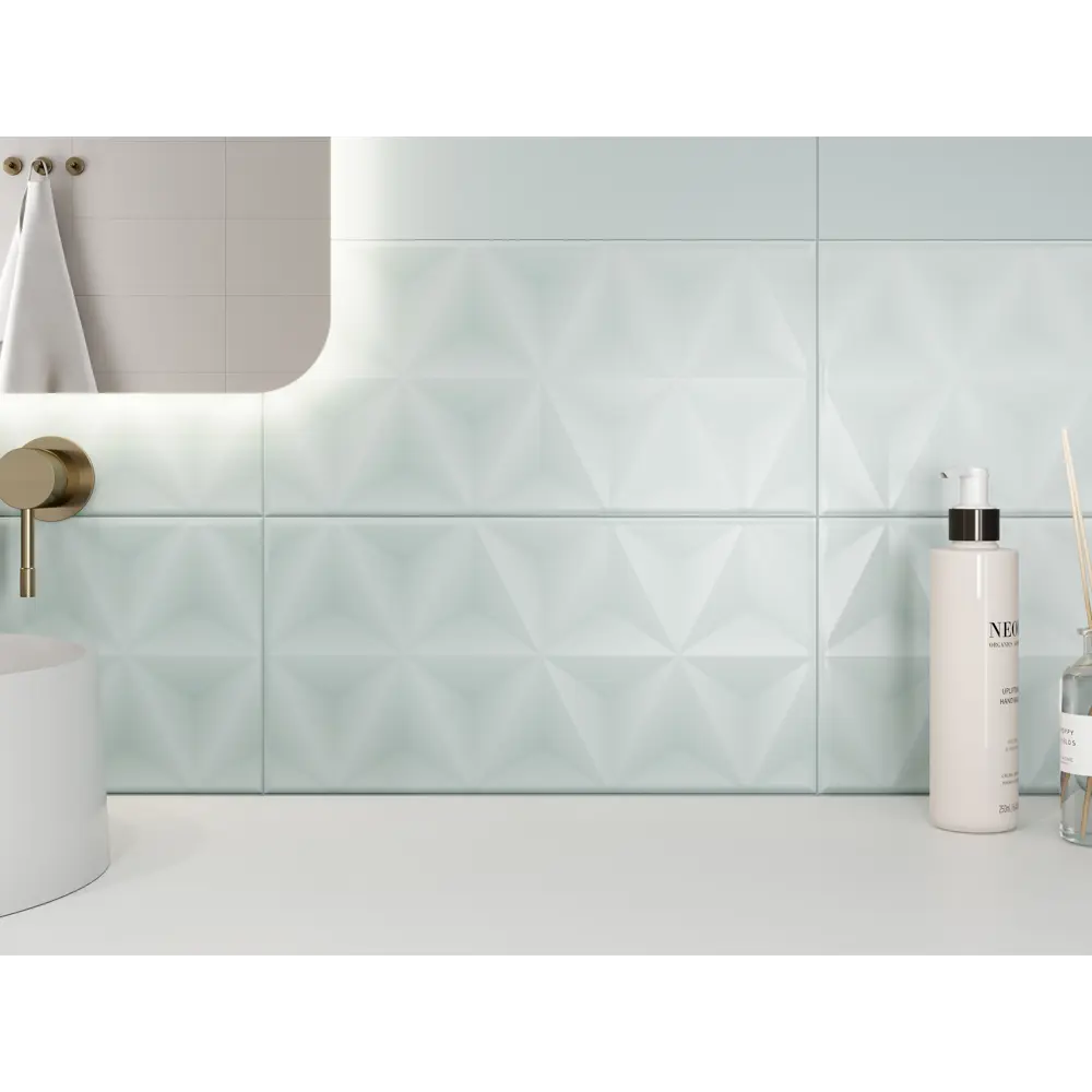 Настенная плитка KREAFORTA Mersey Mono 20x40 см 1.62 м² матовая цвет мятный STLM-2000903 - Вид №8