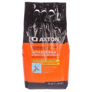 Шпаклёвка цементная финишная Axton 5 кг 81946336 STLM-2096179