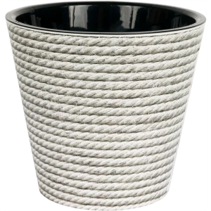 Горшок цветочный Ingreen Фиджи Канаты ø16 h14.5 см v1.6 л пластик серый