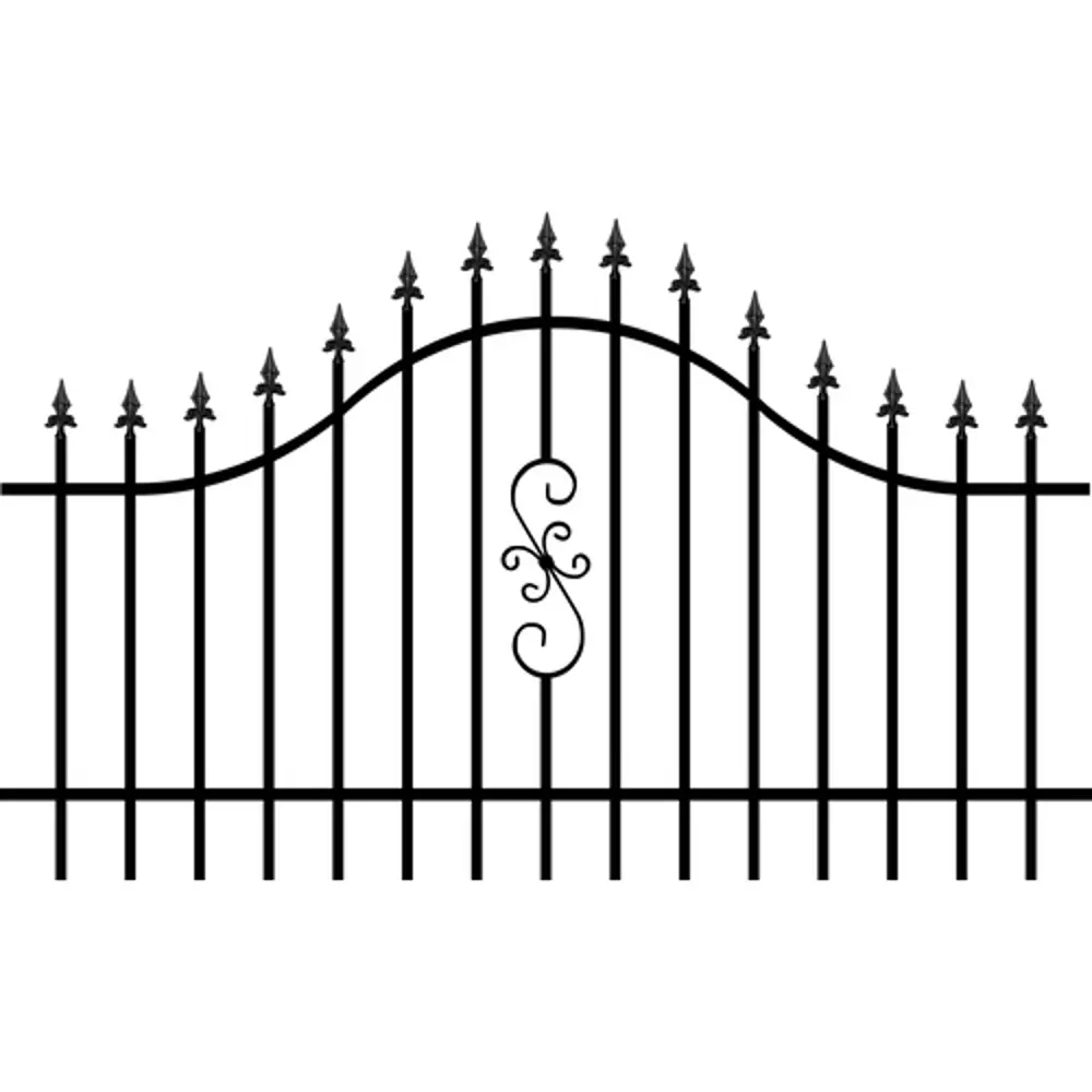 Кованый забор Viola 2x0.95-1.25 м черный Santreyd STLM-2096829