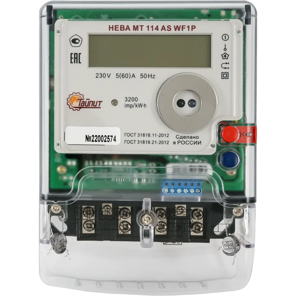 Счётчик Нева МТ 114 AS WF1P 5 60 A однофазный STLM-2178608