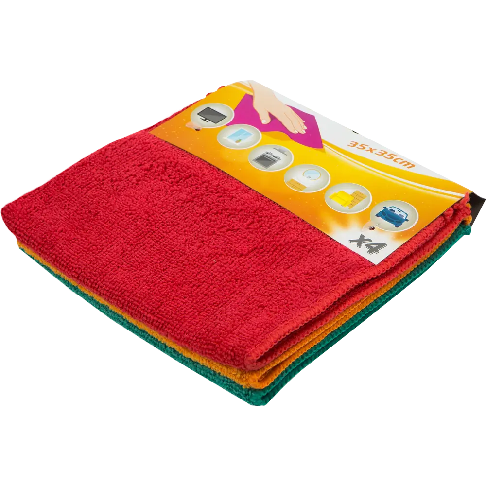 Салфетка 35х35 см микрофибра 4 шт Santreyd STLM-2178453