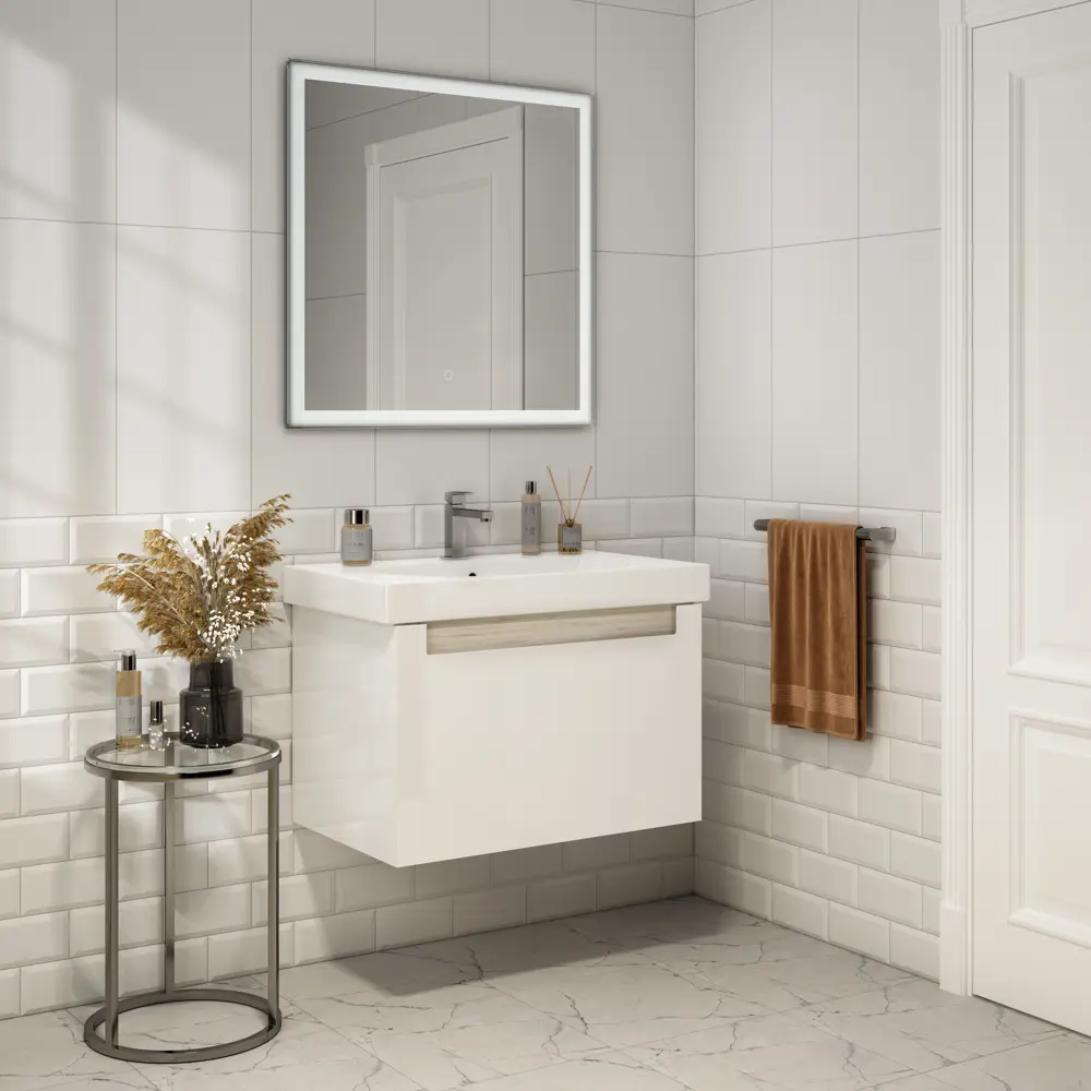 Плитка настенная Kerama Marazzi Полюс 29.5x59.5 см 1.26 м² цвет белый матовый STLM-2098326 - Вид №6