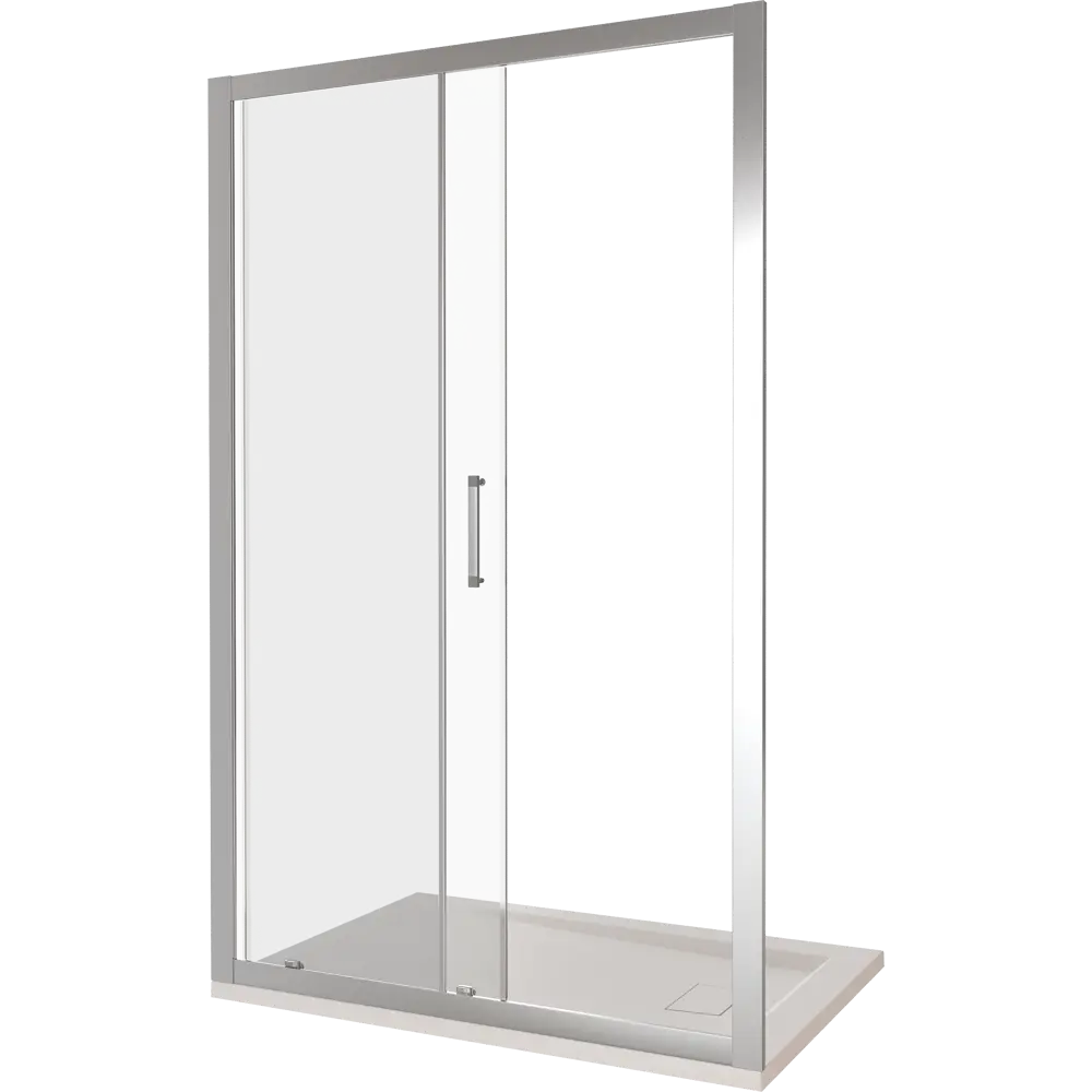 Душевая дверь в нишу Makiato WTW-140-C-WE, 185x140 см хромированный профиль прозрачное стекло раздвижная 84541142 STLM-2115597 Santreyd - Вид №2
