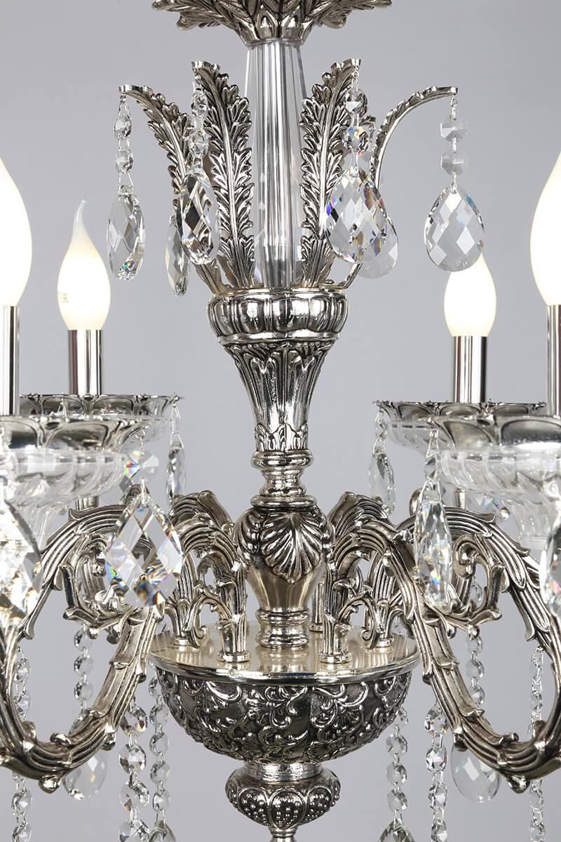 Подвесная люстра Omnilux Badesi OML-70503-06 OMNILUX ДИЗАЙНЕРСКИЕ, BADESI 187085 Хром  - Вид №3