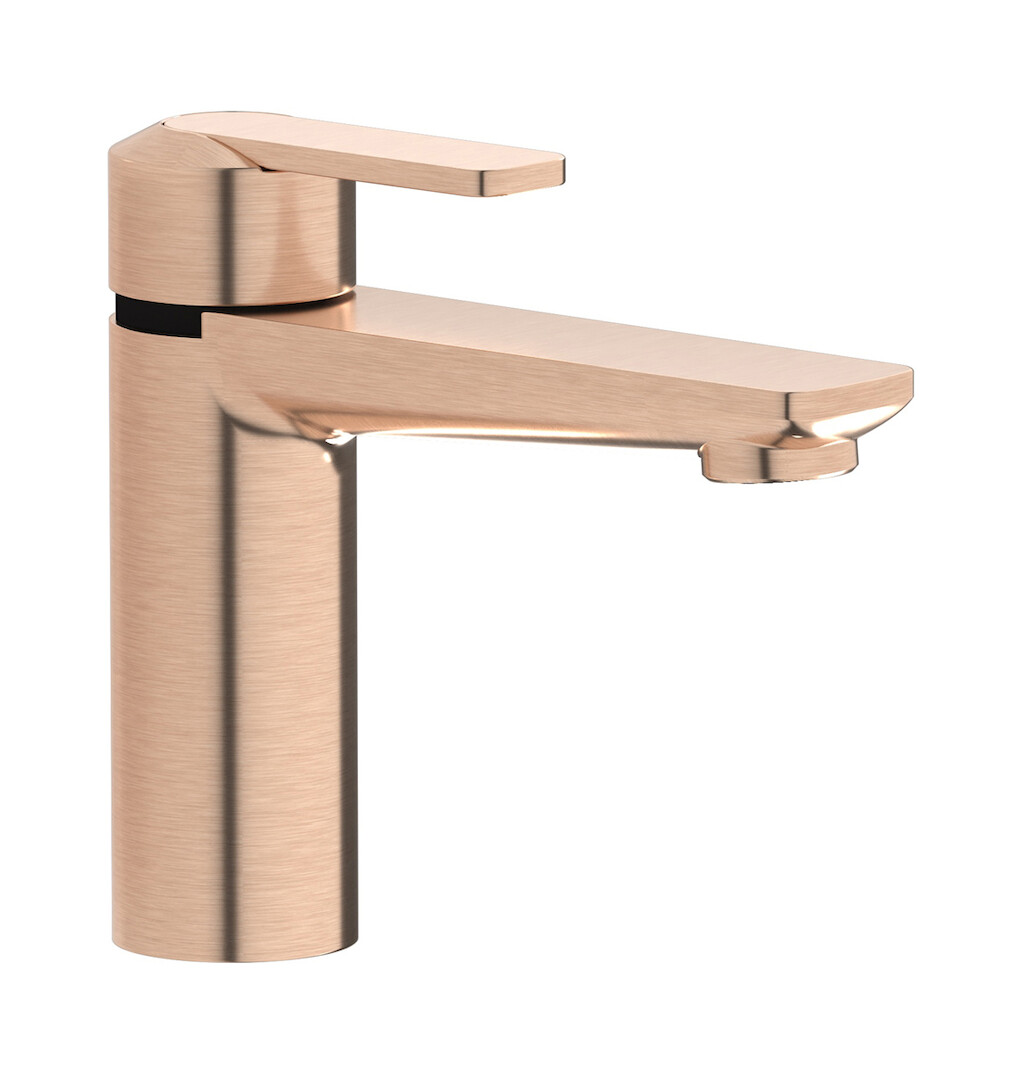 Смеситель для раковины на 1 отверстие в комплекте с донным клапаном WE ARE IB c6200sr Brushed Rose Gold C-67