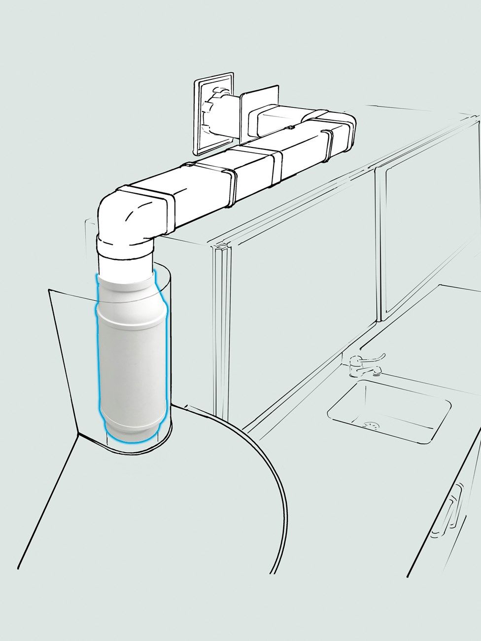 Эксцентриковый глушитель для воздуховода Ø 100 мм First Corporation вентиляция ARCH-00041227 - Вид №1