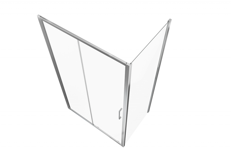 Душевое ограждение (без поддона), одна раздвижная дверь LINE BS120.3101A bravat - Вид №4