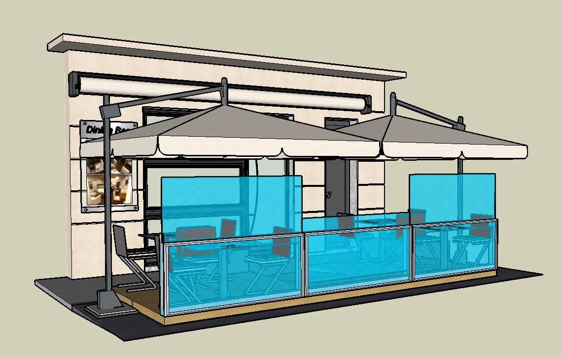 Алюминиевый и стеклянный экран dehors GM MORANDO Bellavista System ARCH-00015351 - Вид №7